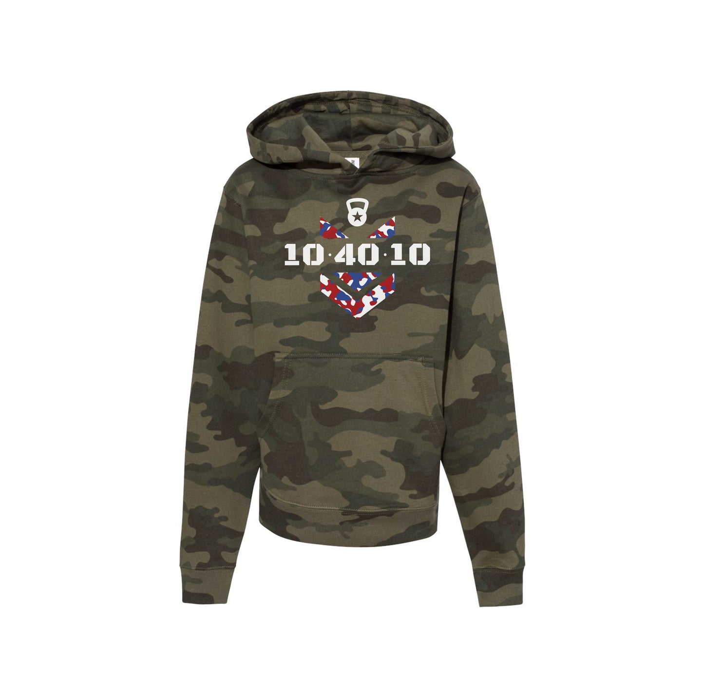 104010 Camo Logo Youth Hoodie