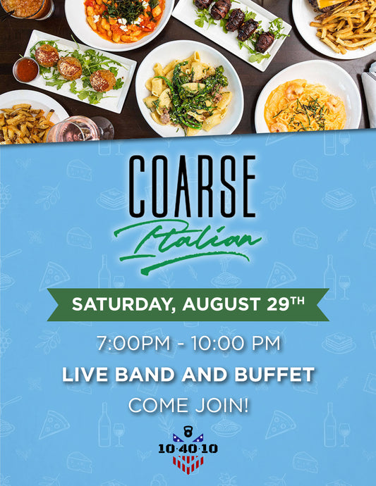 Coarse Italian Dinner: August 29th
