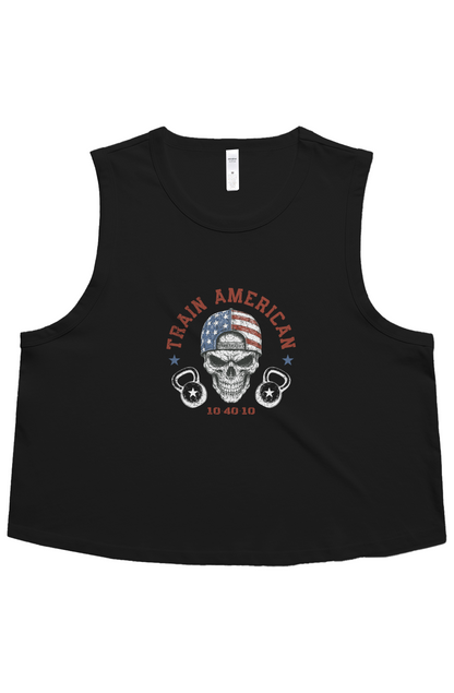Train American Crop Black Tank
