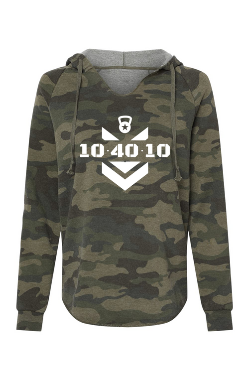 10 40 10 Women s Camo Logo Hoodie