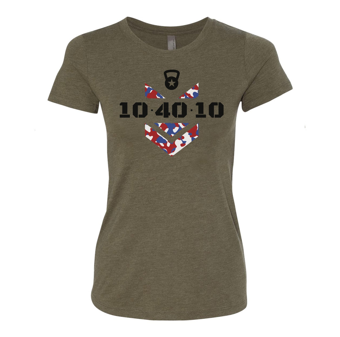 104010 RWB Camo Logo Ladies Triblend Tee