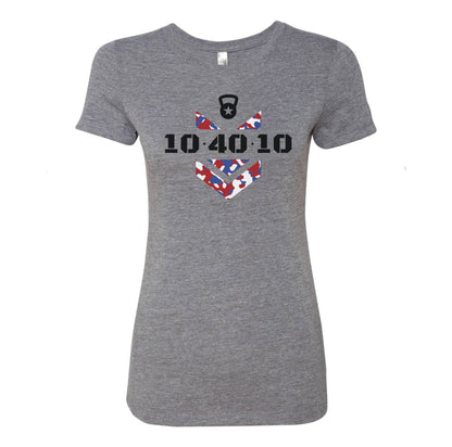 104010 RWB Camo Logo Ladies Triblend Tee