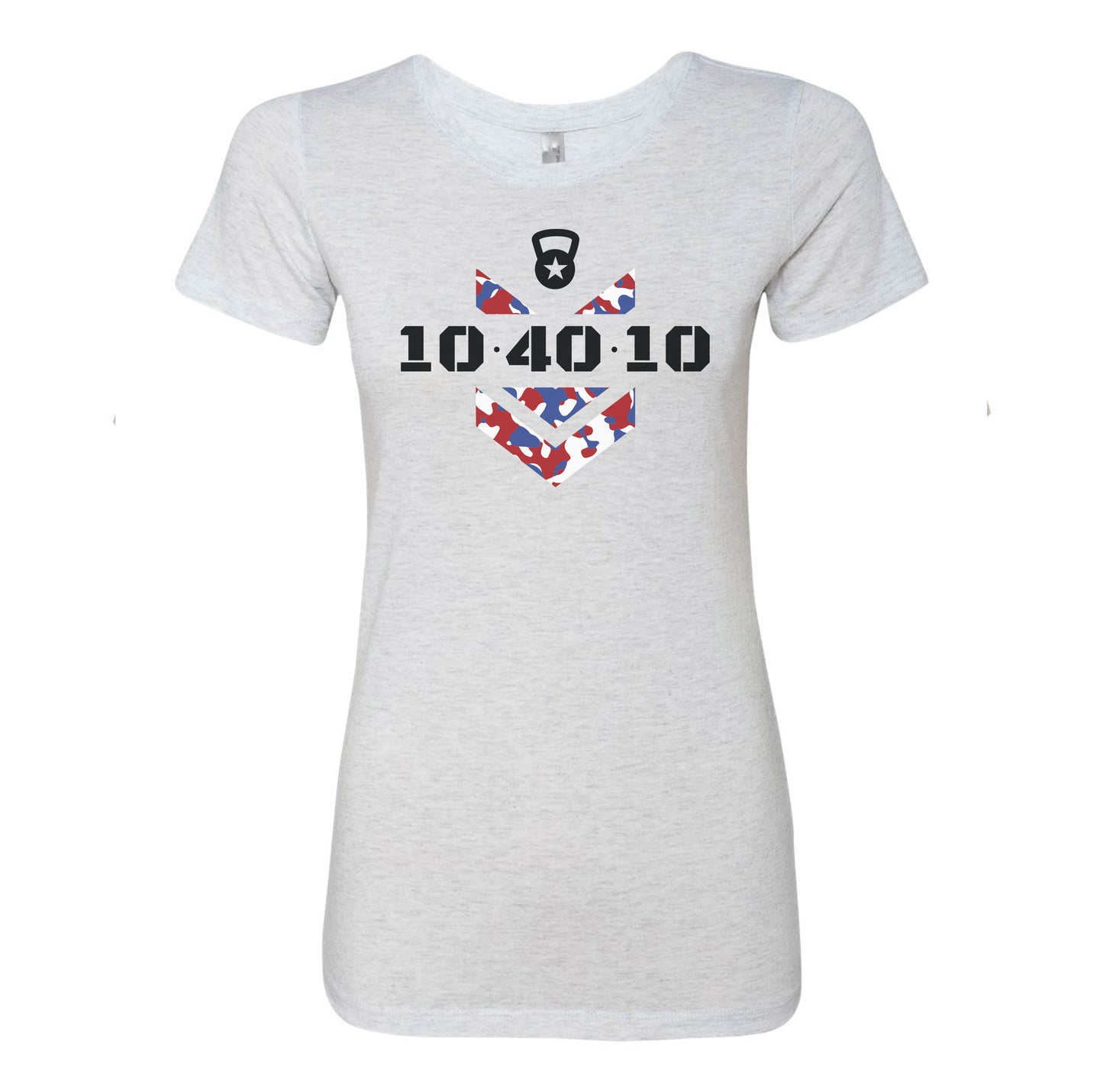 104010 RWB Camo Logo Ladies Triblend Tee