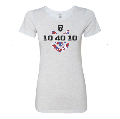 104010 RWB Camo Logo Ladies Triblend Tee