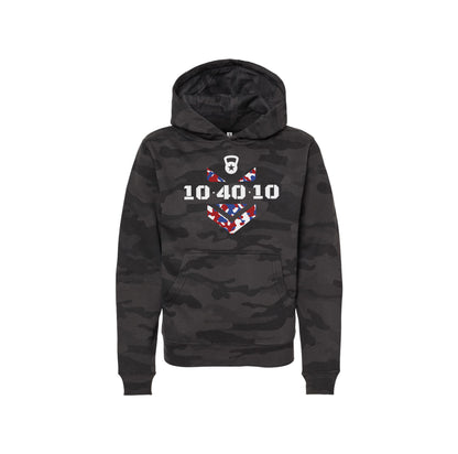 104010 Camo Logo Youth Hoodie