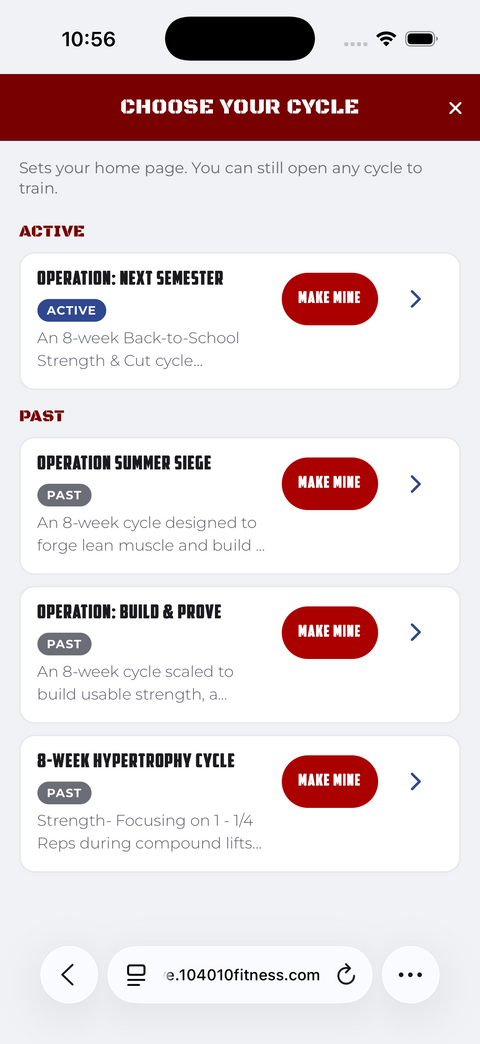 8-Week Operations